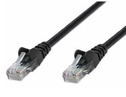 UTP mrežni kabel  0.5M Cat5e PP12 (crni), Intellinet